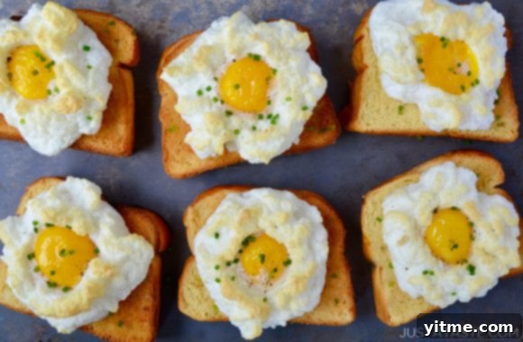 Delicious Cloud Eggs Served on Toast