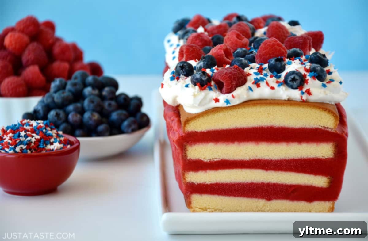 Finished 4th of July ice cream cake.