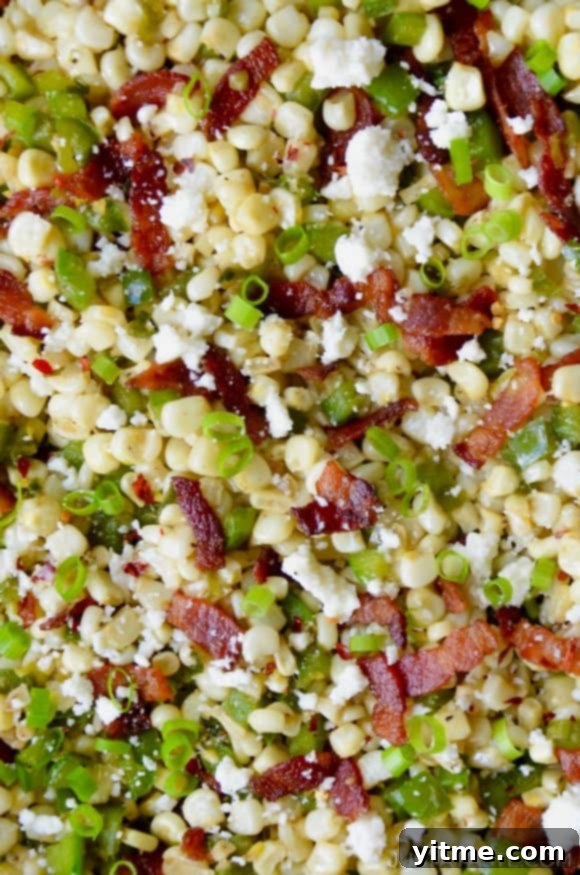 Garlicky Skillet Corn with Bacon Recipe