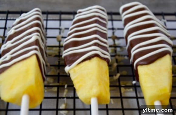 Easy Chocolate Dipped Pineapple Recipe