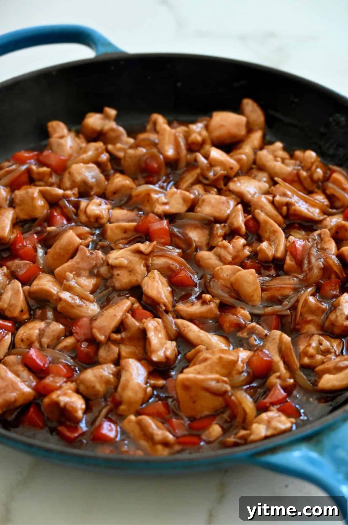 Black pepper chicken stir fry.