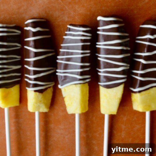 Fun and Healthy Food Creations for Kids 25 Chocolate Pineapple Pops