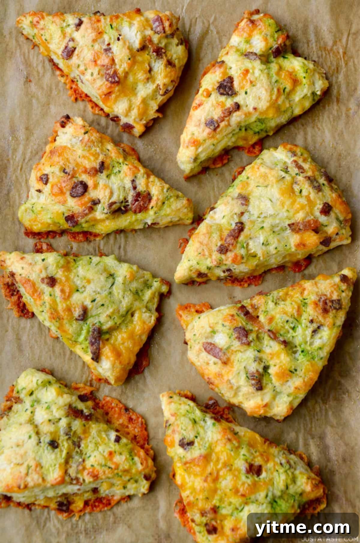 Savory Zucchini Bacon Cheddar Scones