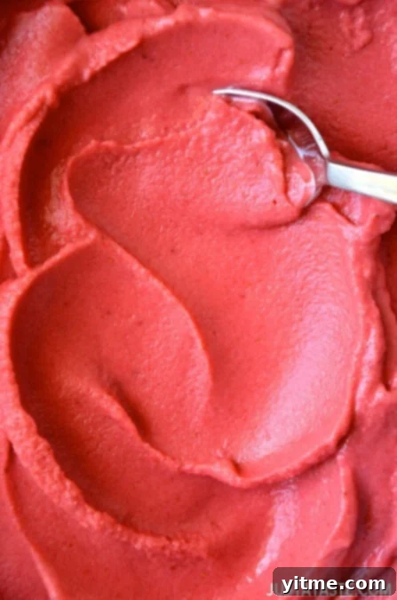 5-Minute Healthy Strawberry Frozen Yogurt #recipe
