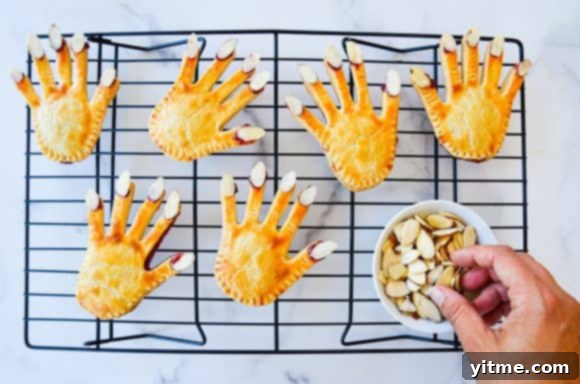 Halloween Hand Pies cooling on a rack