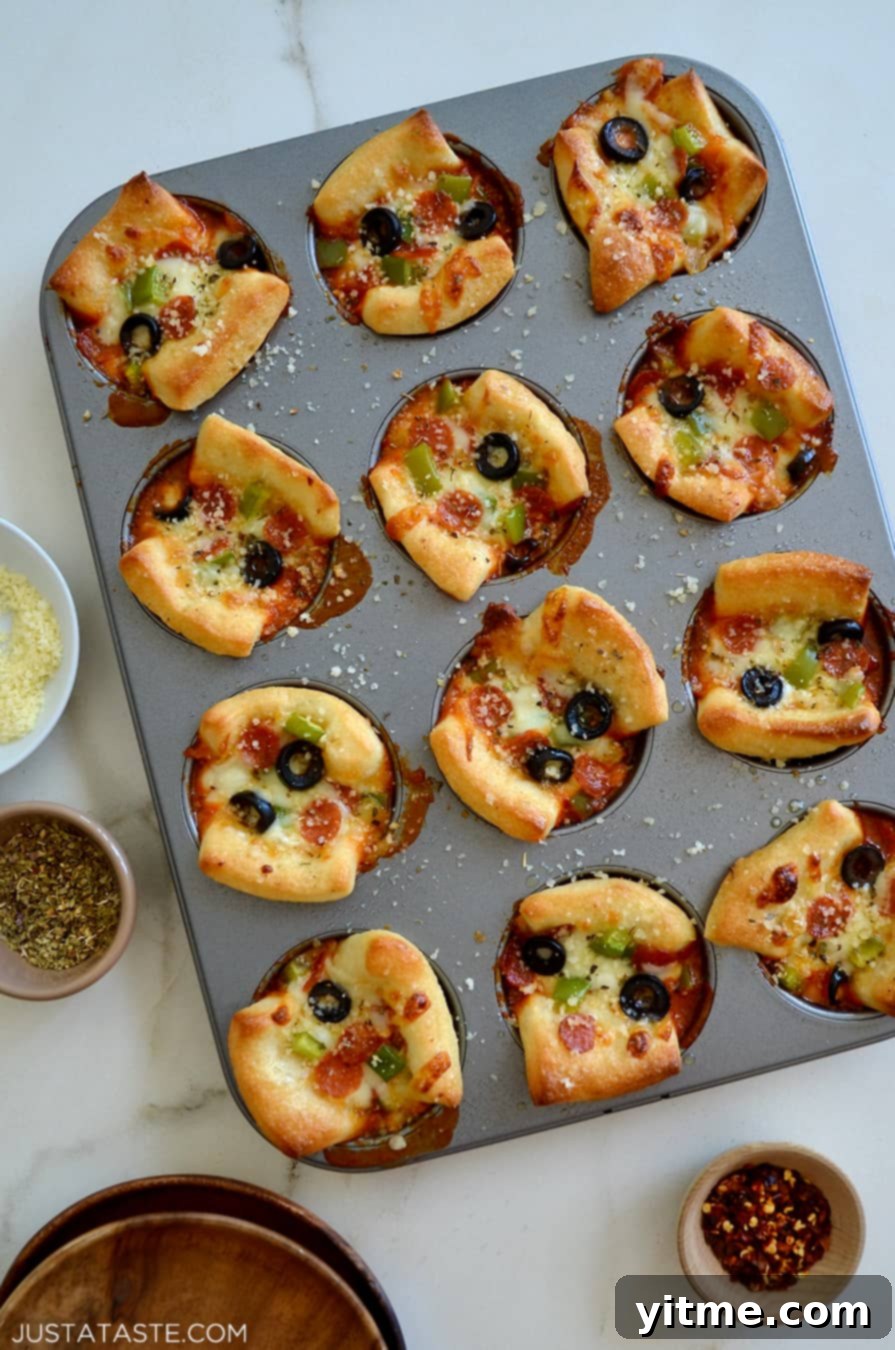 Muffin Tin Pizzas: Bite-Sized Fun 9 Muffin tin Easy Cheesy Pizza Cups