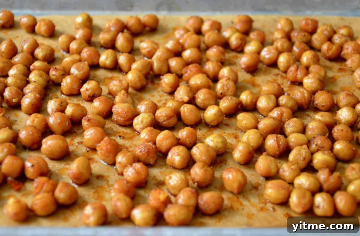 Roasted crispy chickpeas