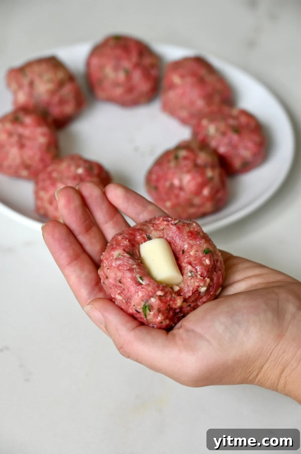 Stuffing Meatballs with Mozzarella