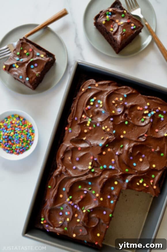 Top Recipes That Defined 2021 9 A top-down view of a chocolate cake with buttercream