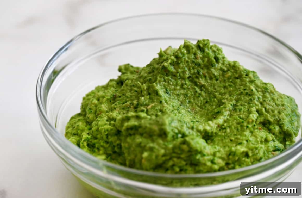 A bowl of Broccoli Pesto