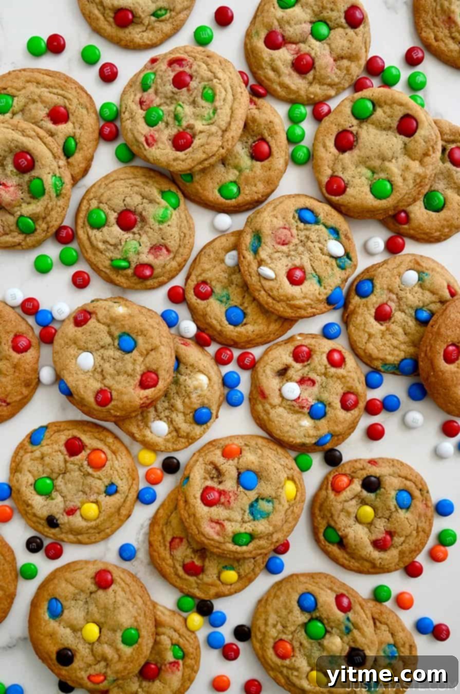 M&M's Soft Cookie Delights 2 Soft and Chewy M&M Cookies studded with various colors of the candy-coated chocolates