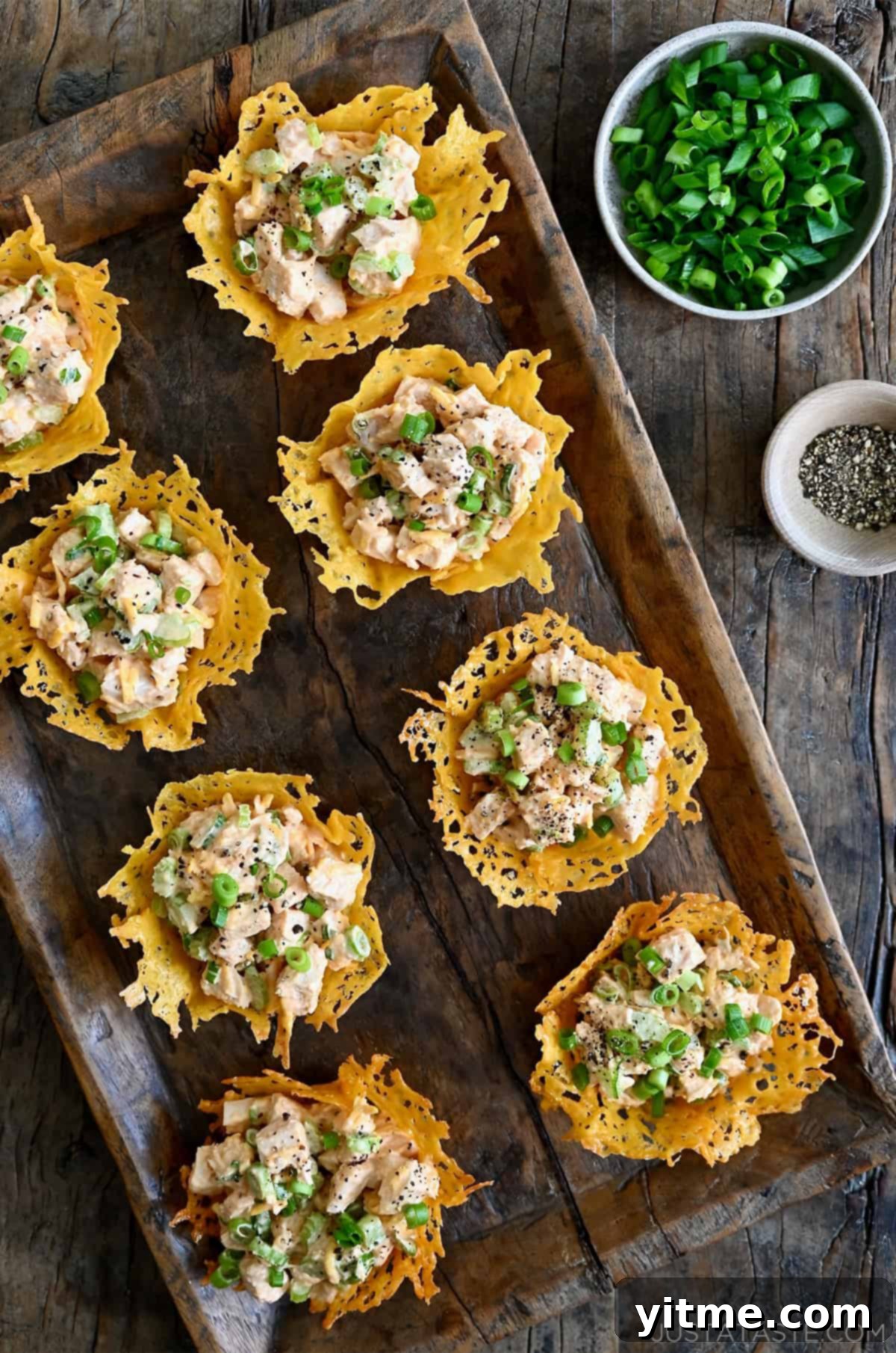 Buffalo Chicken Salad Sensation 2 Buffalo chicken salad served in individual cheese cups