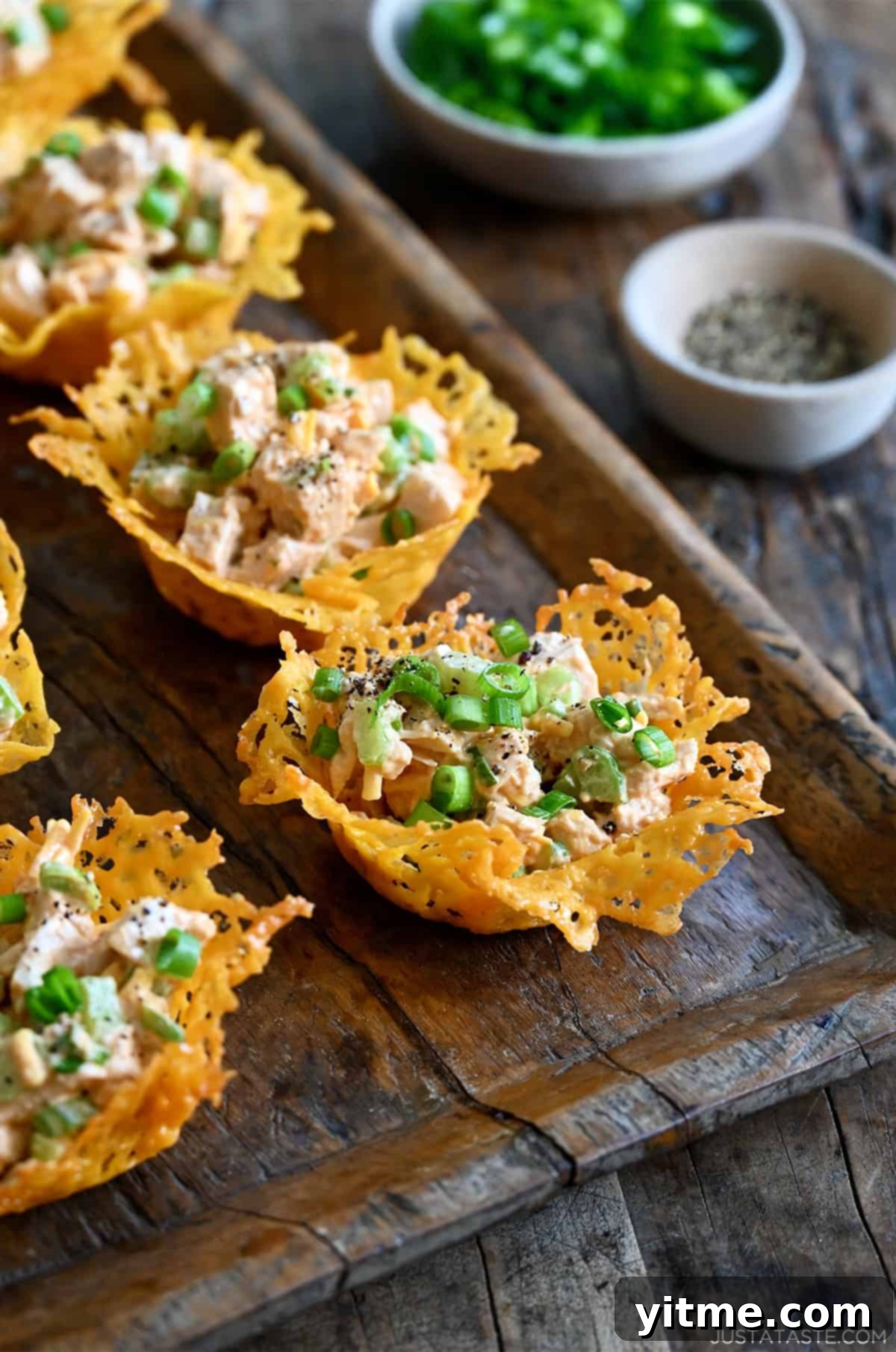 Buffalo Chicken Salad Sensation 12 Buffalo chicken salad in cheese cups