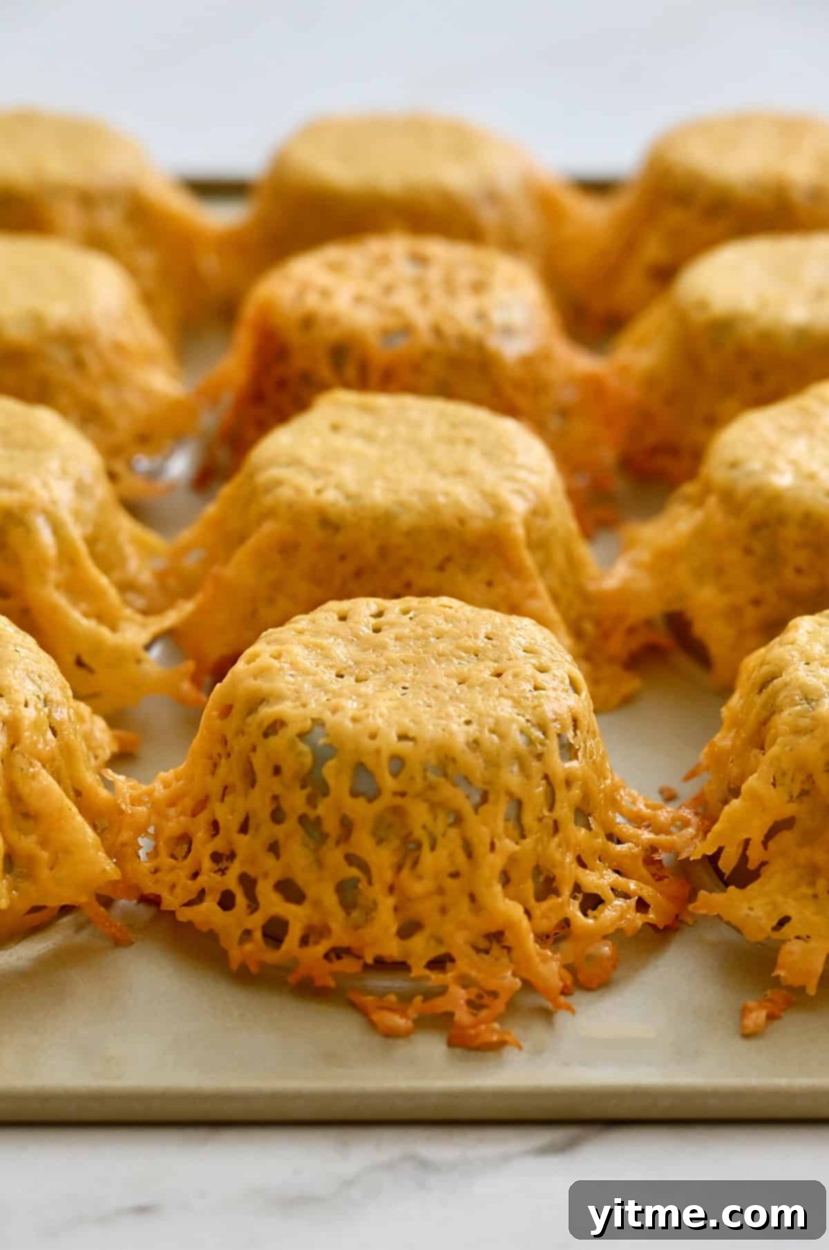 Buffalo Chicken Salad Sensation 10 Forming cheese cups over a muffin tin