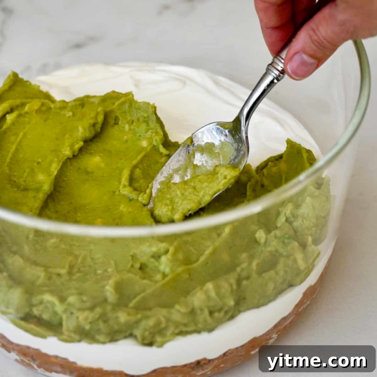 Adding sour cream layer.