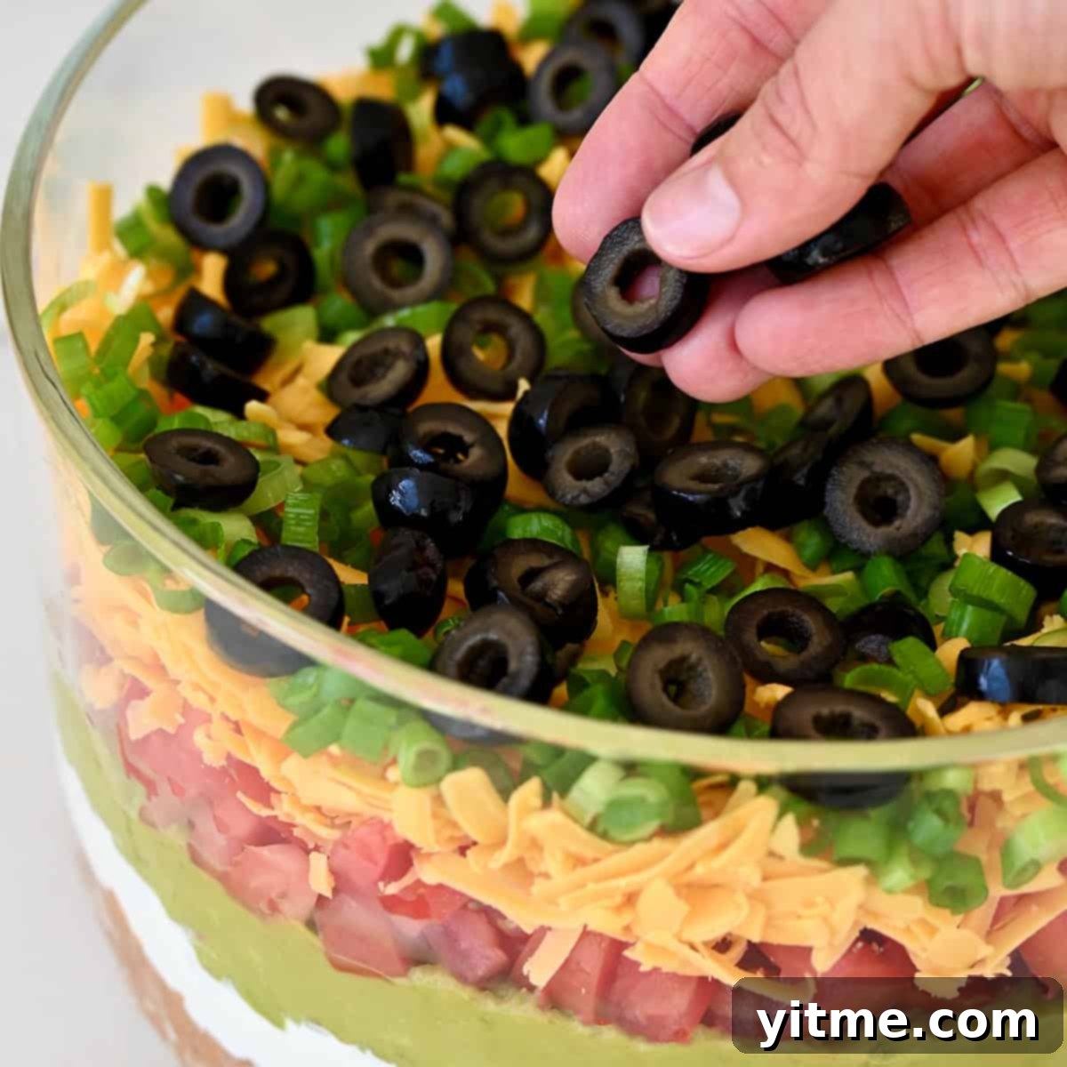 Finishing with sliced scallions.