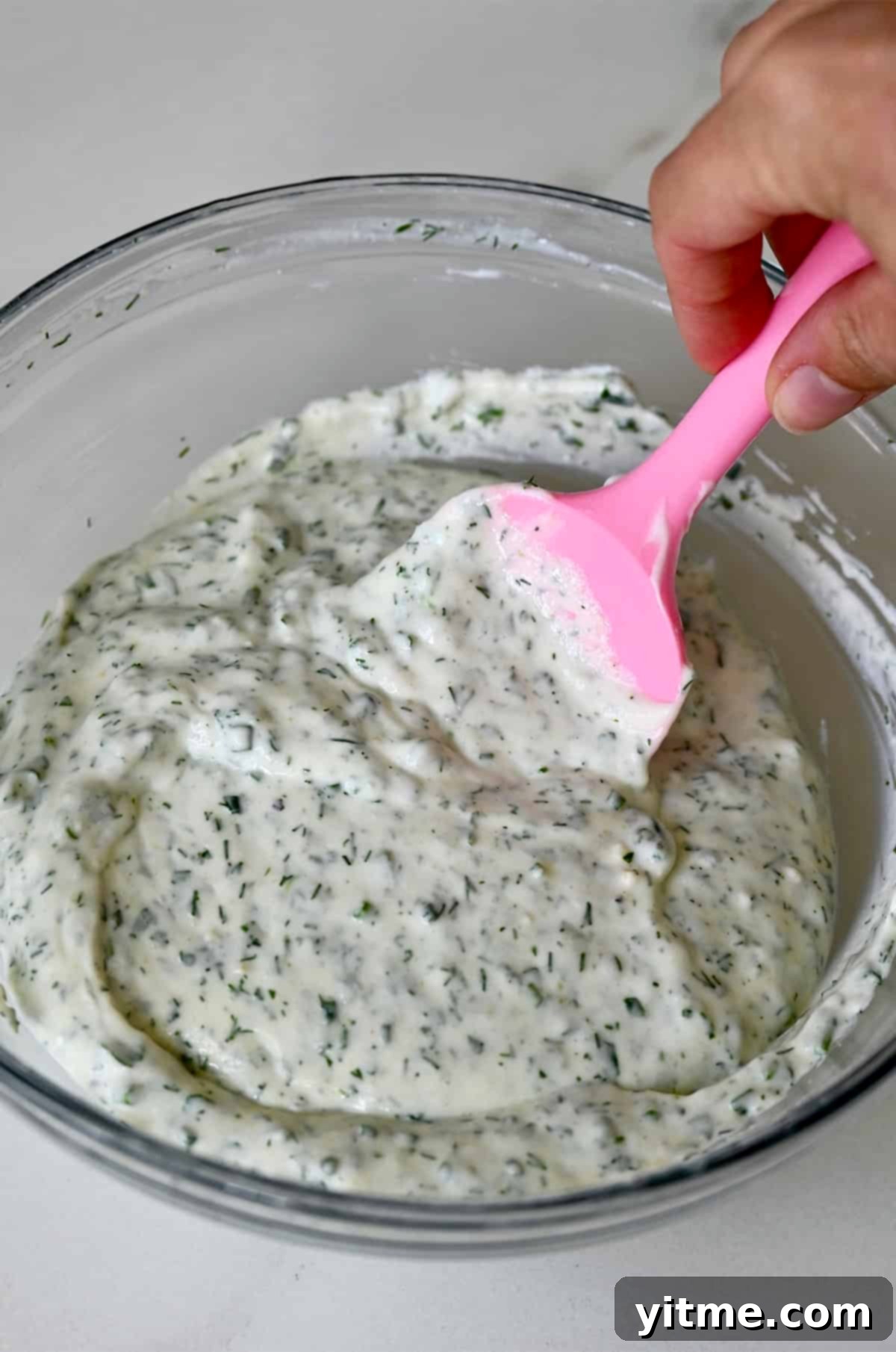 Finished whipped cottage cheese dip