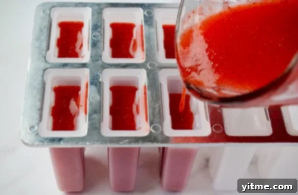 Pouring Margarita Mixture into Popsicle Molds