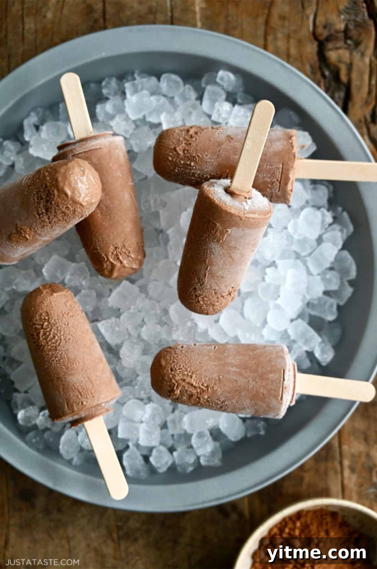 Protein-packed homemade Fudgesicles made from cottage cheese.