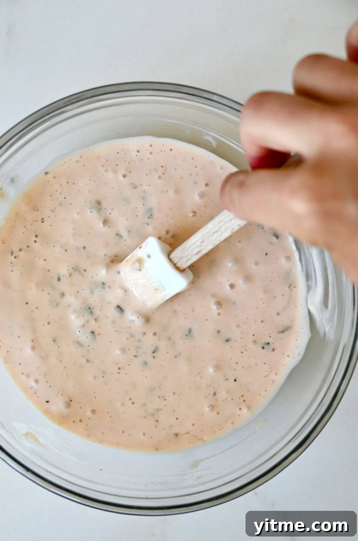 In-N-Out Style Burger Spread 5 Classic burger sauce mixed together in a bowl (Copycat In-N-Out Burger Sauce).