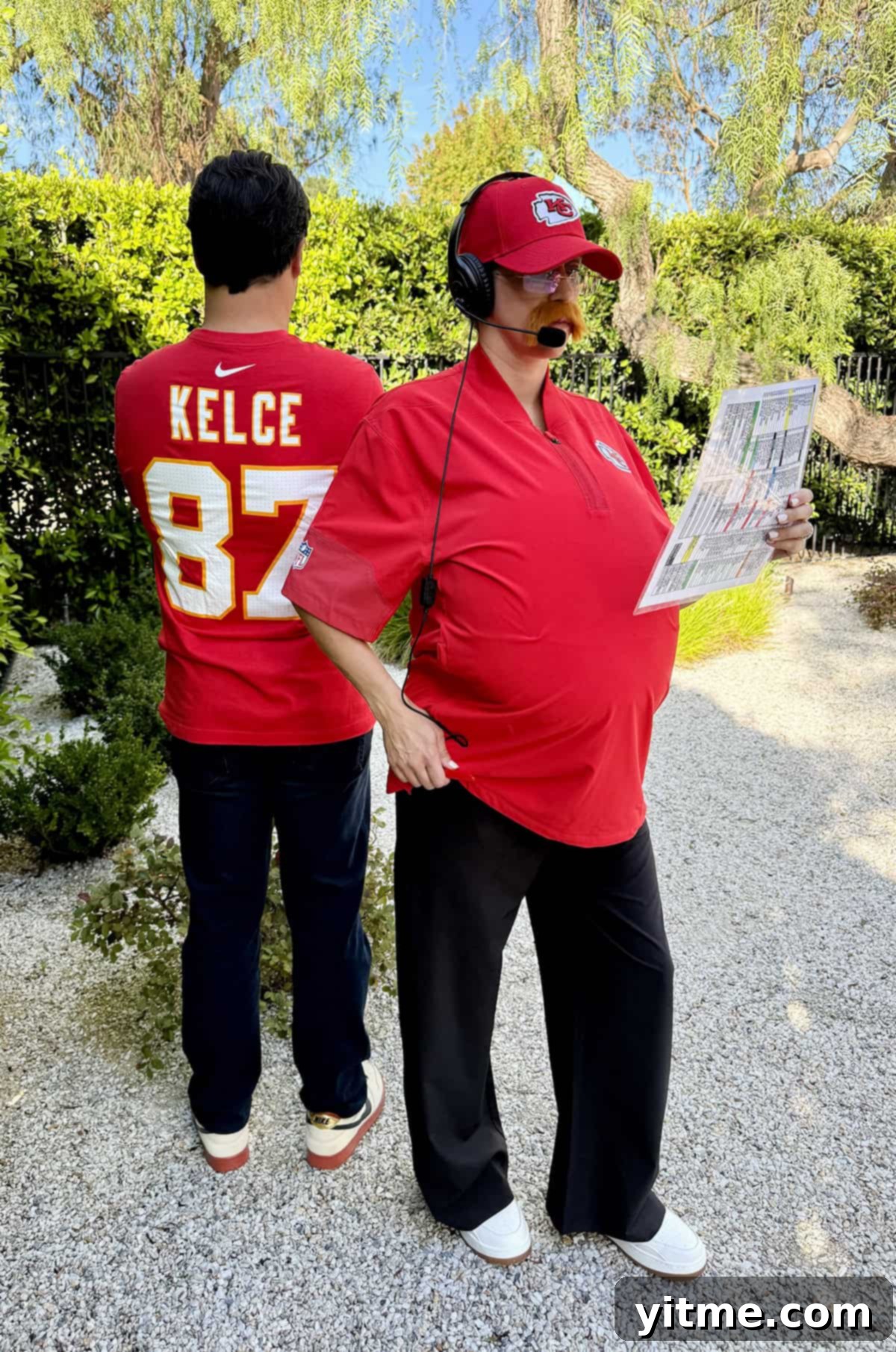 Couples Halloween costume idea with Travis Kelce and Andy Reid