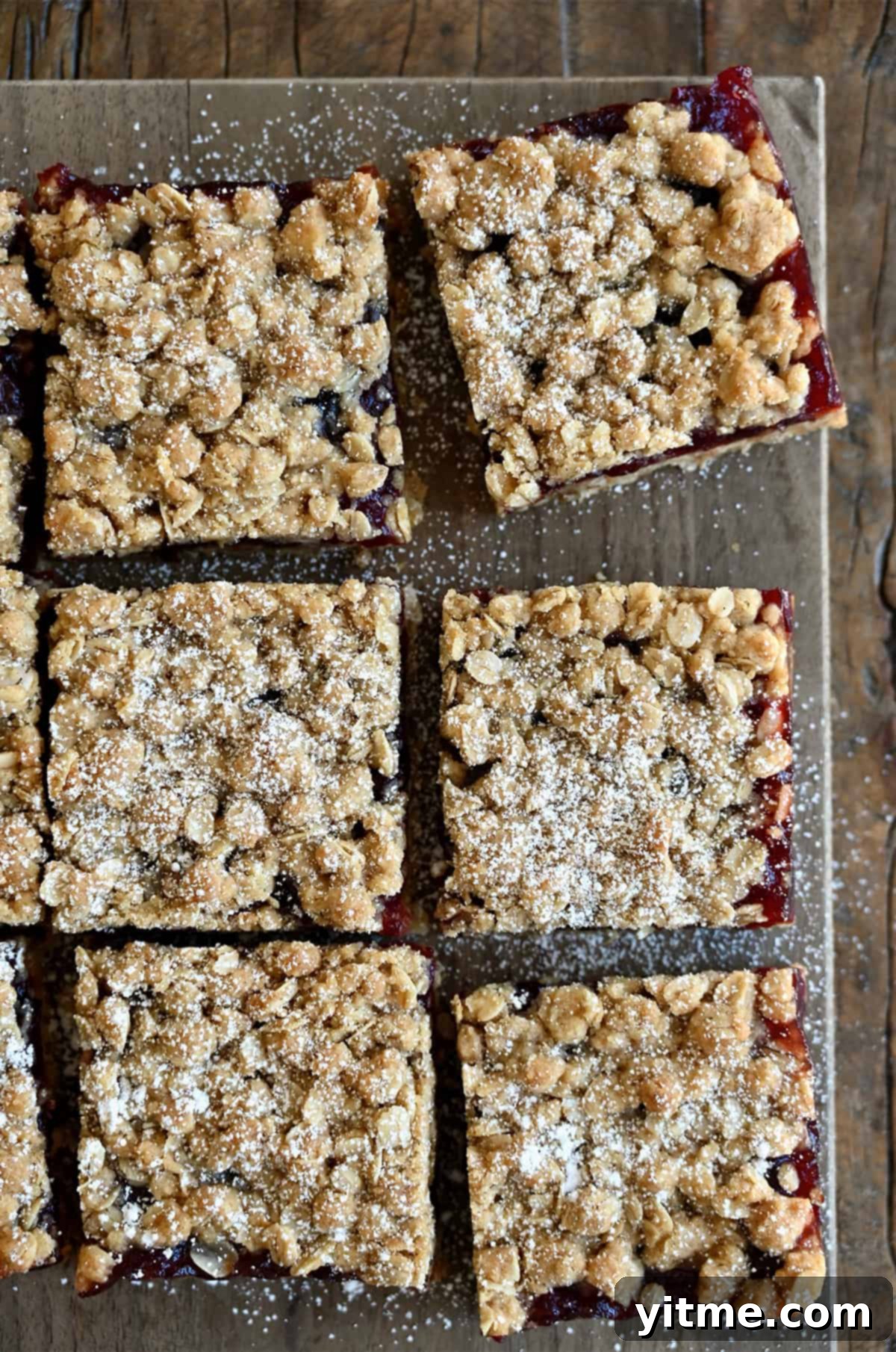 Finished cranberry crumb bars