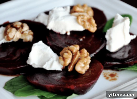 Beet and Goat Cheese Salad with Candied Walnuts