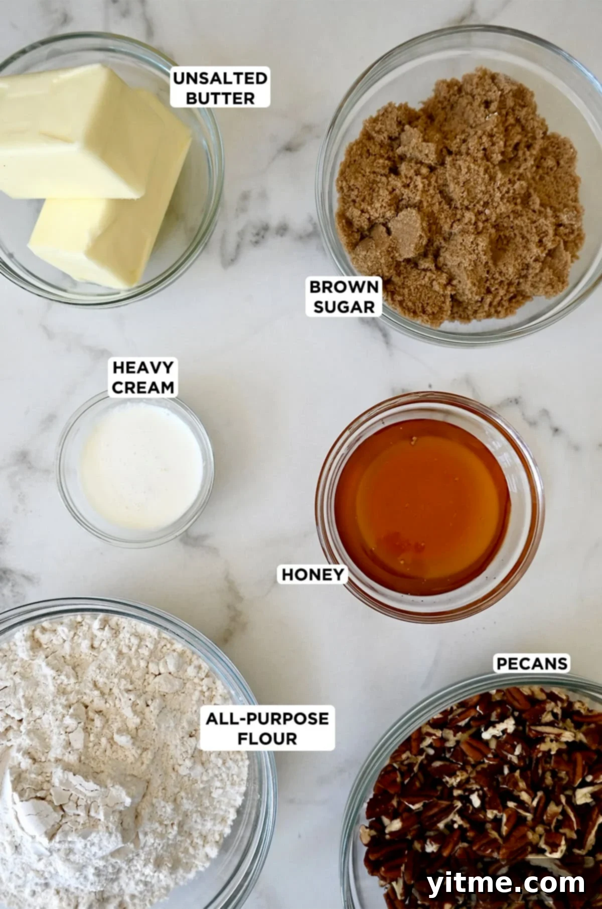 Pecan pie bar ingredients