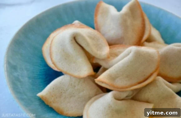 Homemade Fortune Cookies in a Bowl