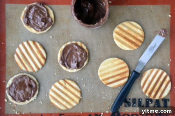 Nutella Waffle Sandwich Cookies